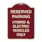 Signmission For Electrical Cars Reserved Parking Hybrid & Electric Vehicles Alum Sign, 24" x 18", BU-1824-23947 A-DES-BU-1824-23947 - alternate 1